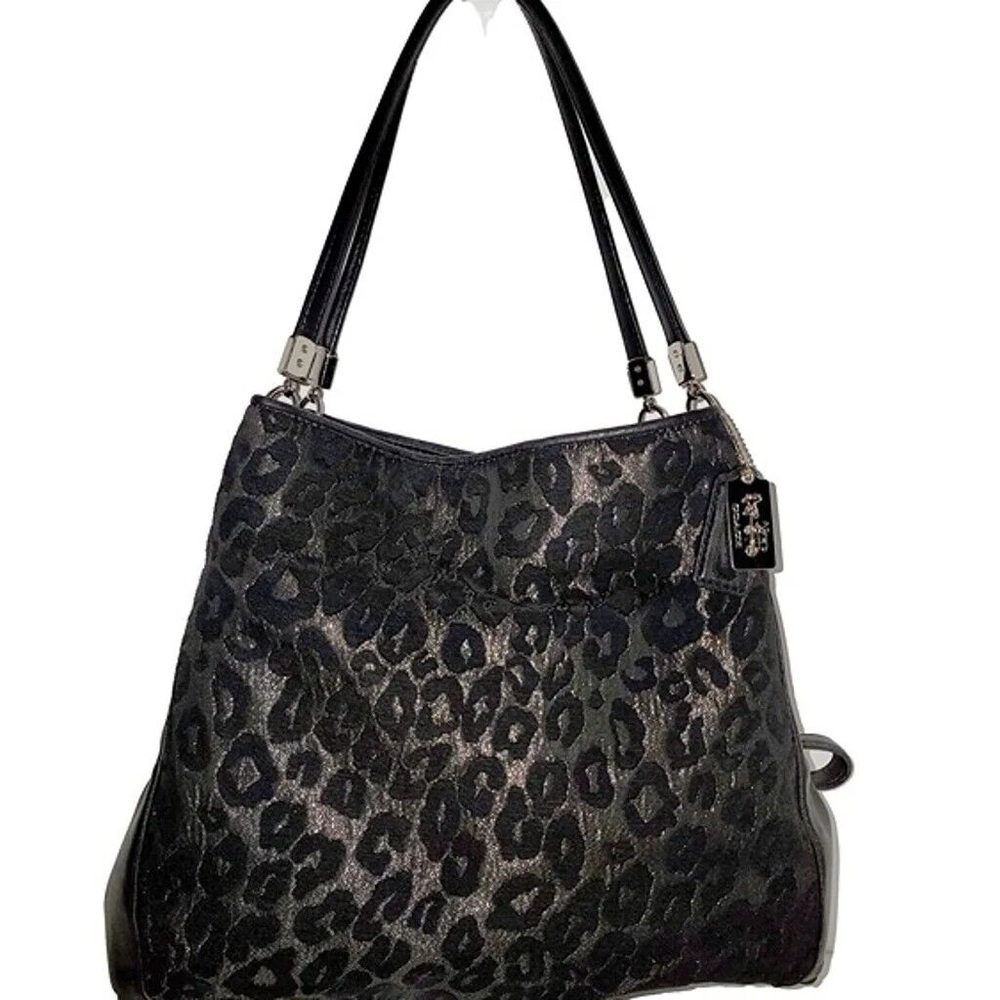 Coach Madison Phoebe Ocelot Chenille lurex Shoulder Bag